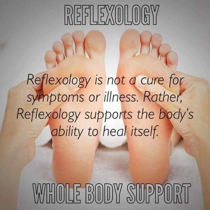 Reflexology - a way to support the body's ability to heal itself.